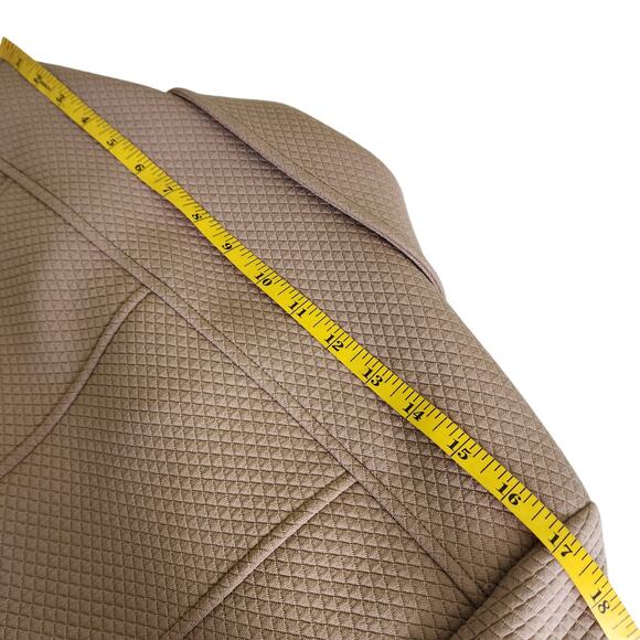 Talbots Womens Vintage Quilted Blazer Jacket Petite Size 14 Tan Workwear Career - Picture 12 of 12